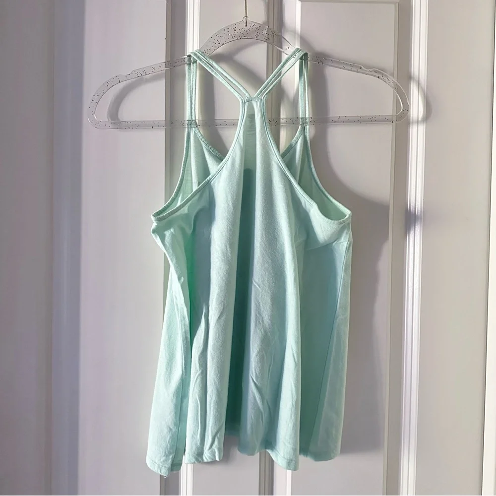 Old Navy Mint Floral Racerback Tank Top